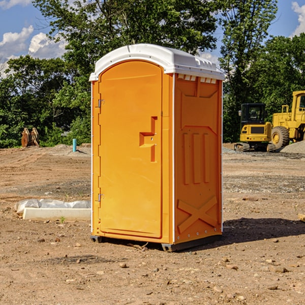 can i customize the exterior of the portable restrooms with my event logo or branding in Williamsville Illinois